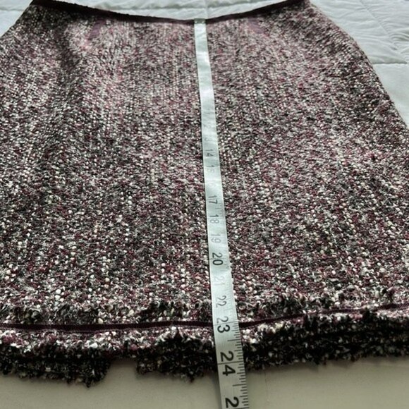 Talbots Wool Blend Skirt, Rear Zip, Back Slit, Lined, Burgundy / Maroon, 10 - Picture 6 of 9